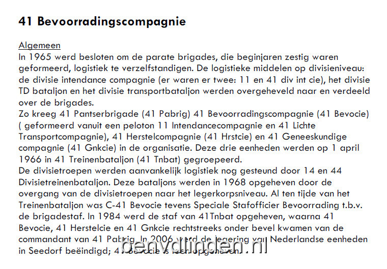 41 Bevoorradingscompagnie.pdf - Een document wat beschrijft wat 41Bevo deed in Seedorf.