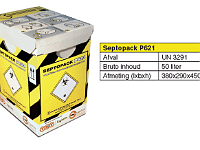 P621  een septopack kan voor bv oververpakking klein ziekenhuisafval dienen
