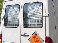 auto gevaarlijke stoffen  Met nieuwjaar zien we veel van dit soort busjes, Klasse 1